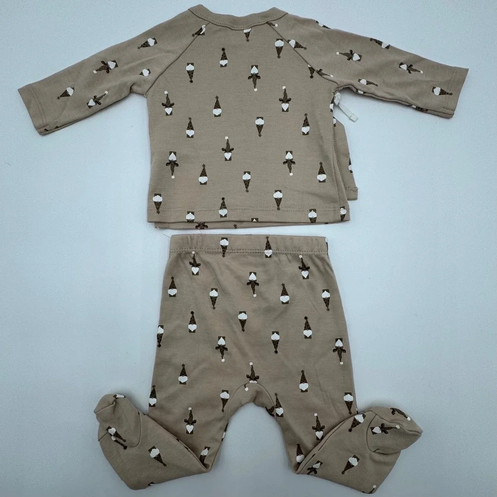 PL Baby Holiday Gnome Ice Cream Cone‎ Print 3 Piece Outfit Set Baby 3M Christmas